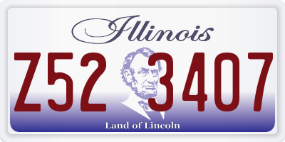 IL license plate Z523407