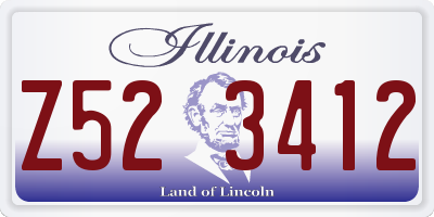 IL license plate Z523412