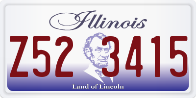IL license plate Z523415