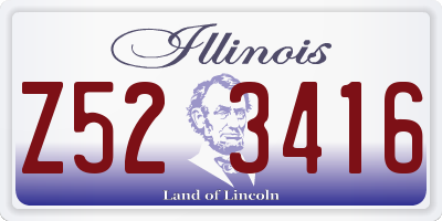 IL license plate Z523416