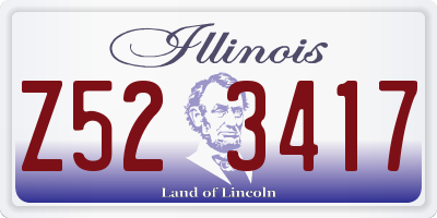 IL license plate Z523417