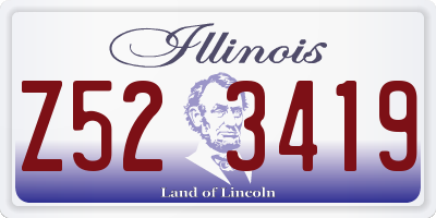 IL license plate Z523419