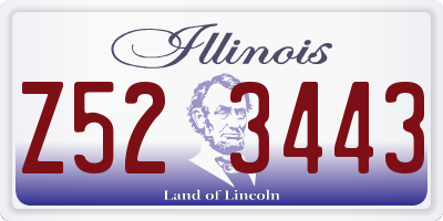 IL license plate Z523443