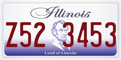 IL license plate Z523453