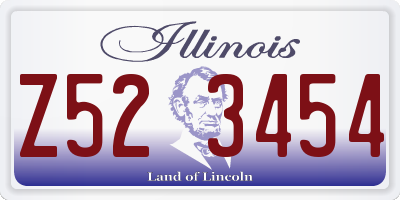 IL license plate Z523454
