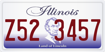 IL license plate Z523457