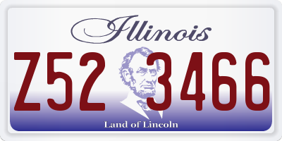 IL license plate Z523466