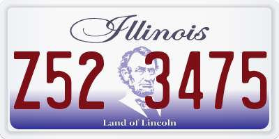 IL license plate Z523475