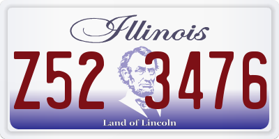 IL license plate Z523476