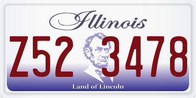 IL license plate Z523478