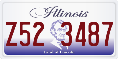 IL license plate Z523487