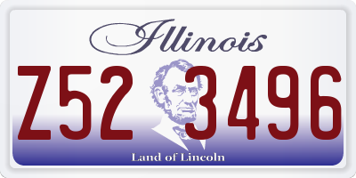 IL license plate Z523496