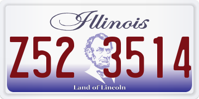IL license plate Z523514