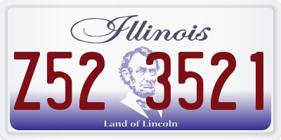 IL license plate Z523521