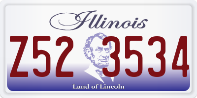 IL license plate Z523534
