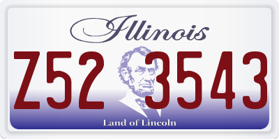 IL license plate Z523543