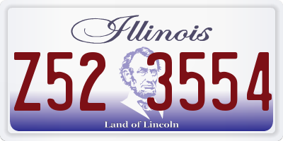 IL license plate Z523554