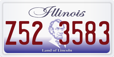 IL license plate Z523583
