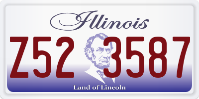 IL license plate Z523587