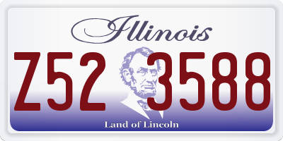 IL license plate Z523588