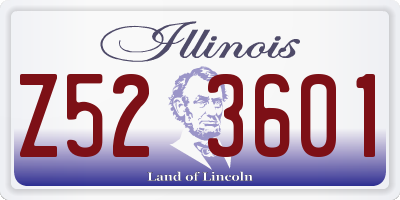 IL license plate Z523601