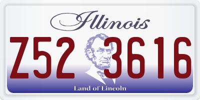 IL license plate Z523616