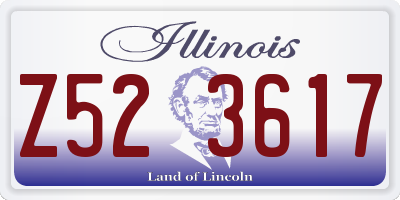 IL license plate Z523617