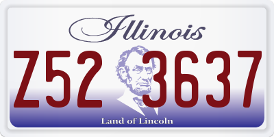 IL license plate Z523637