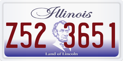 IL license plate Z523651