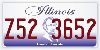 IL license plate Z523652