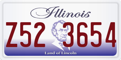 IL license plate Z523654