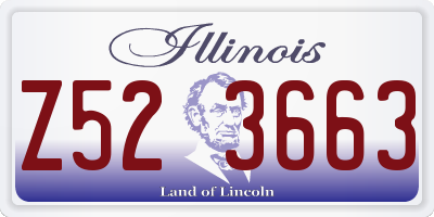 IL license plate Z523663