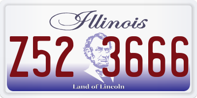 IL license plate Z523666