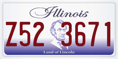 IL license plate Z523671