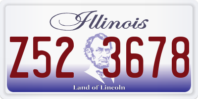 IL license plate Z523678