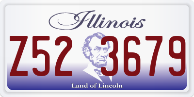 IL license plate Z523679