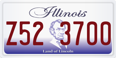 IL license plate Z523700
