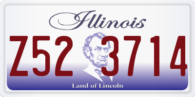 IL license plate Z523714