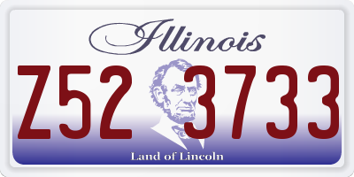 IL license plate Z523733