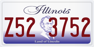 IL license plate Z523752