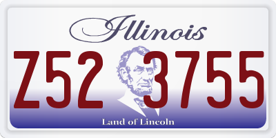 IL license plate Z523755