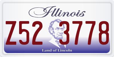 IL license plate Z523778