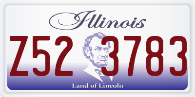IL license plate Z523783