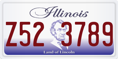 IL license plate Z523789