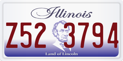 IL license plate Z523794