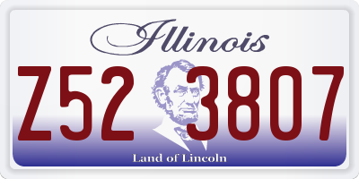 IL license plate Z523807