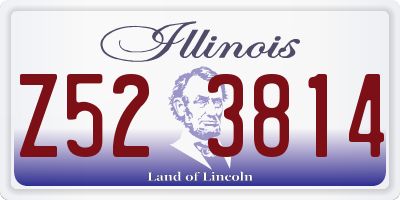 IL license plate Z523814