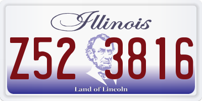 IL license plate Z523816