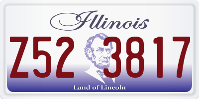 IL license plate Z523817