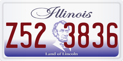 IL license plate Z523836